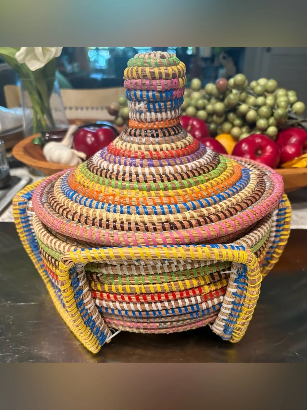 Afua Woven Storage Basket with Lid